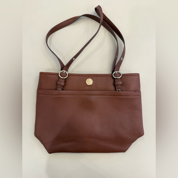 Anne Klein Brown Shoulder Bag with Gold Accent - Picture 1 of 9